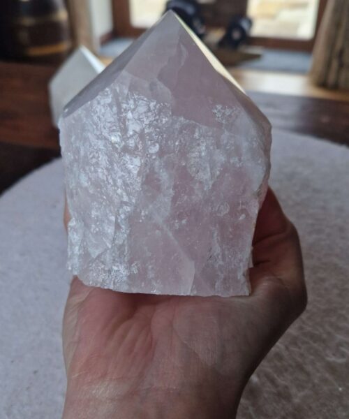 Large Rose Quartz Pink Crystal 32 Quartz Tower Points Polished Tip Gemstones Natural 1.188g H11xW8xD8cm - Image 4