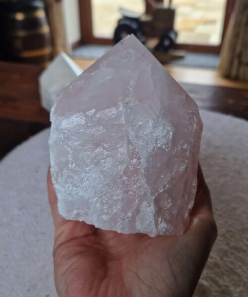 Large Rose Quartz Pink Crystal 32 Quartz Tower Points Polished Tip Gemstones Natural 1.188g H11xW8xD8cm - Image 3