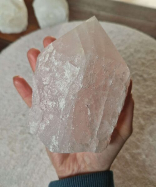 Large Rose Quartz Pink Crystal 35 Quartz Tower Points Polished Tip Gemstones Natural 1.144g H12x10xD8.5cm - Image 9