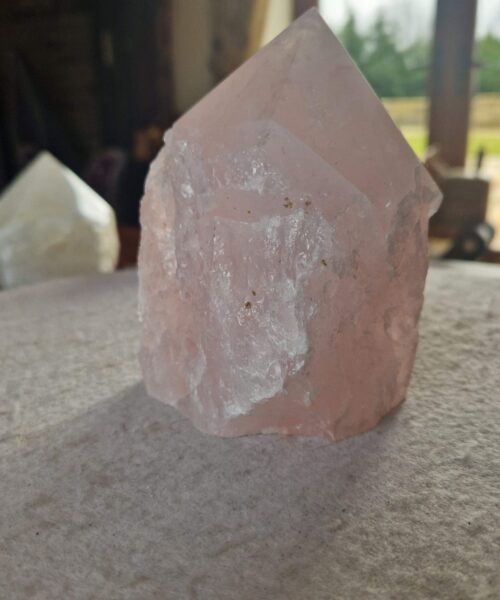 Alternative view of Large Rose Quartz Pink Crystal 36 Quartz Tower Points Polished Tip Gemstones Natural 1.081g H11.5xW8xD8cm