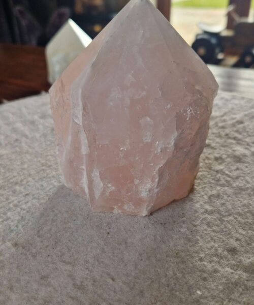 Large Rose Quartz Pink Crystal 38 Quartz Tower Points Polished Tip Gemstones Natural 1.062g H11xW9.5xD8cm - Image 2