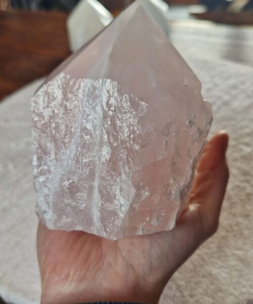 Large Rose Quartz Pink Crystal 38 Quartz Tower Points Polished Tip Gemstones Natural 1.062g H11xW9.5xD8cm - Image 9