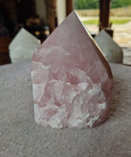 Large Rose Quartz Pink Crystal 46 Quartz Tower Points Polished Tip Gemstones Natural 1.144g H10xW9.5xD8cm - Image 6