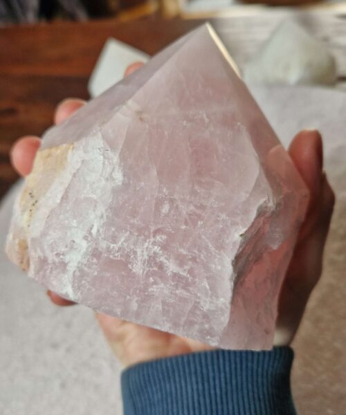 Large Rose Quartz Pink Crystal 46 Quartz Tower Points Polished Tip Gemstones Natural 1.144g H10xW9.5xD8cm - Image 8