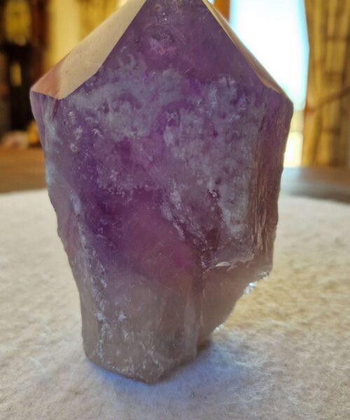 Large Premium Amethyst Quartz Purple 32 Crystal Quartz Point Tower 734g H11.5xW8xD6cm - Image 4