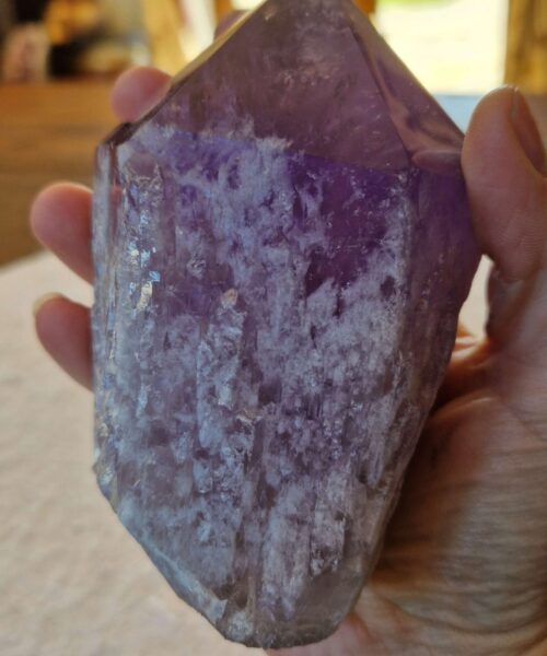Large Premium Amethyst Quartz Purple 32 Crystal Quartz Point Tower 734g H11.5xW8xD6cm - Image 8