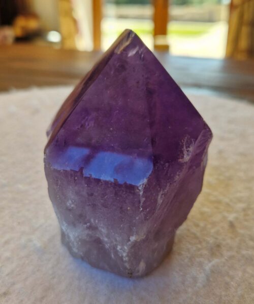 Large Premium Amethyst Quartz Purple 33 Crystal Quartz Point Tower 661g H9xW8.5xD6.5cm - Image 5