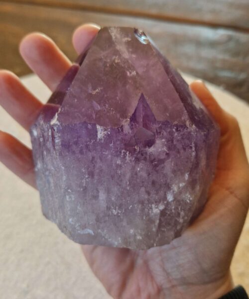 Large Premium Amethyst Quartz Purple 33 Crystal Quartz Point Tower 661g H9xW8.5xD6.5cm - Image 7