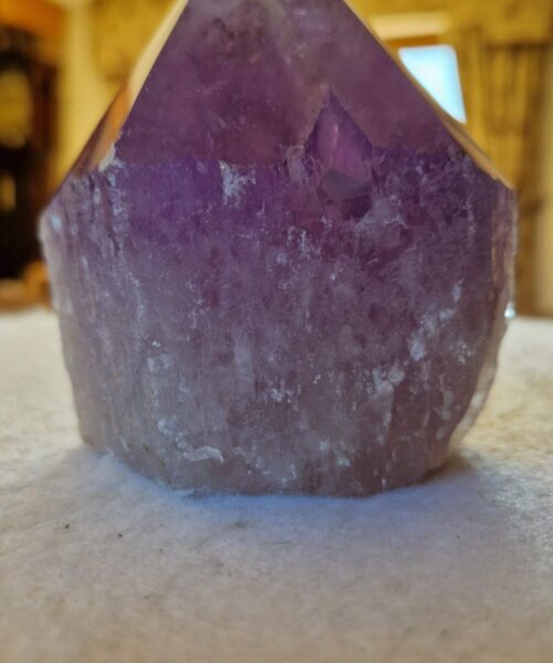 Large Premium Amethyst Quartz Purple 33 Crystal Quartz Point Tower 661g H9xW8.5xD6.5cm - Image 9