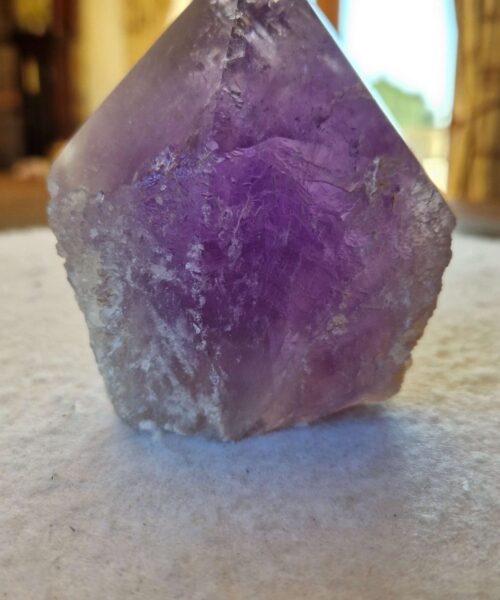 Large Premium Amethyst Quartz Purple 34 Crystal Quartz Point Tower 566g H9xW8xD6cm
