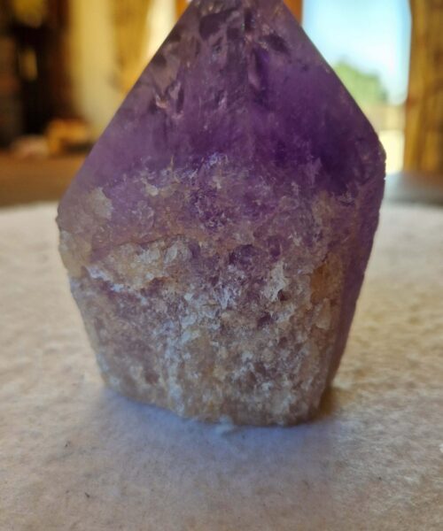 Large Premium Amethyst Quartz Purple 34 Crystal Quartz Point Tower 566g H9xW8xD6cm - Image 3
