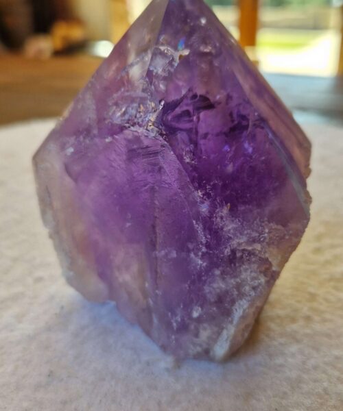 Large Premium Amethyst Quartz Purple 34 Crystal Quartz Point Tower 566g H9xW8xD6cm - Image 4