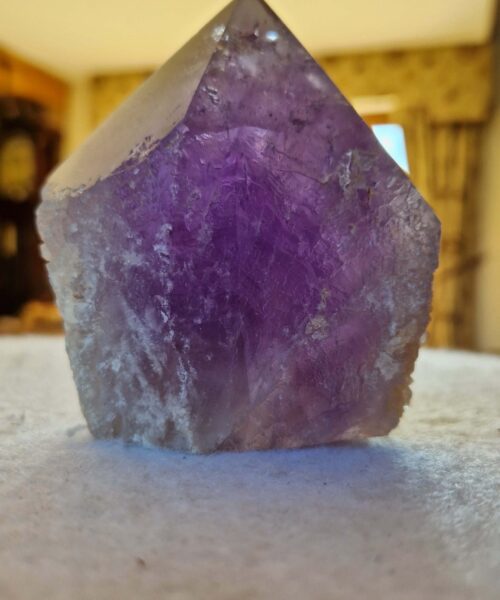 Large Premium Amethyst Quartz Purple 34 Crystal Quartz Point Tower 566g H9xW8xD6cm - Image 9
