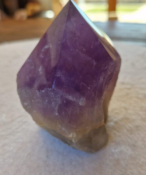 Large Premium Amethyst Quartz Purple 35 Crystal Quartz Point Tower 487g H8xW7.5xD6cm - Image 5