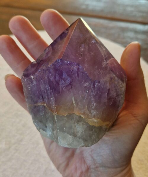 Large Premium Amethyst Quartz Purple 35 Crystal Quartz Point Tower 487g H8xW7.5xD6cm - Image 7
