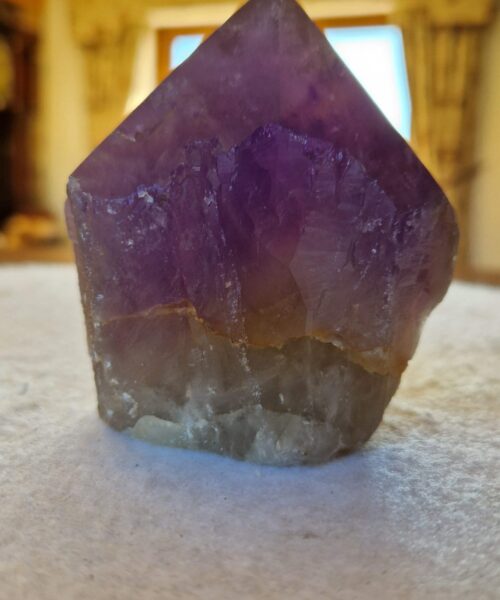 Large Premium Amethyst Quartz Purple 35 Crystal Quartz Point Tower 487g H8xW7.5xD6cm - Image 10