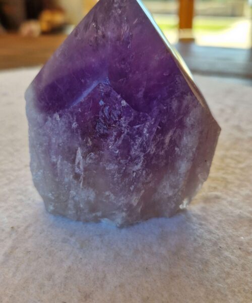 Large Premium Amethyst Quartz Purple 36 Crystal Quartz Point Tower 436g H8xW8xD5cm
