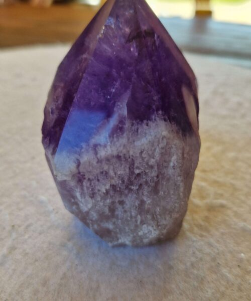 Alternative view of Large Premium Amethyst Quartz Purple 36 Crystal Quartz Point Tower 436g H8xW8xD5cm