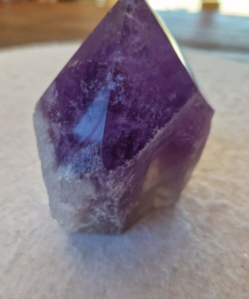 Large Premium Amethyst Quartz Purple 36 Crystal Quartz Point Tower 436g H8xW8xD5cm - Image 4