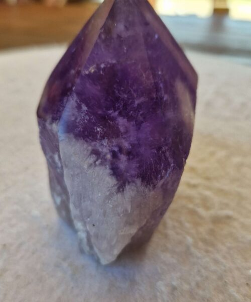 Large Premium Amethyst Quartz Purple 36 Crystal Quartz Point Tower 436g H8xW8xD5cm - Image 5