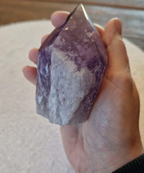 Large Premium Amethyst Quartz Purple 36 Crystal Quartz Point Tower 436g H8xW8xD5cm - Image 8