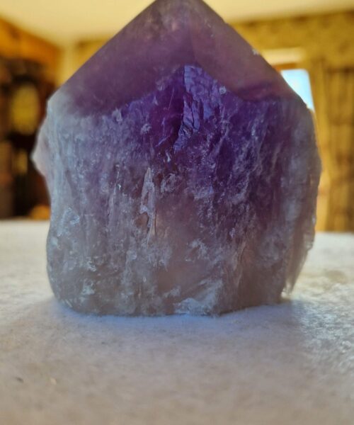 Large Premium Amethyst Quartz Purple 36 Crystal Quartz Point Tower 436g H8xW8xD5cm - Image 9