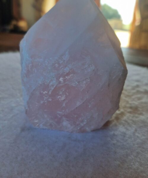 Large Rose Quartz Pink Crystal 48 Quartz Tower Points Polished Tip Gemstones Natural 1.174g H11xW8xD8.5cm