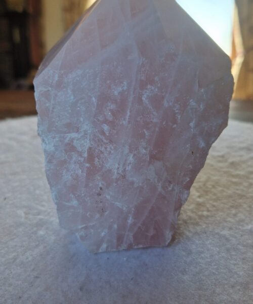 Large Rose Quartz Pink Crystal 49 Quartz Tower Points Polished Tip Gemstones Natural 1.149g H12xW9xD7cm