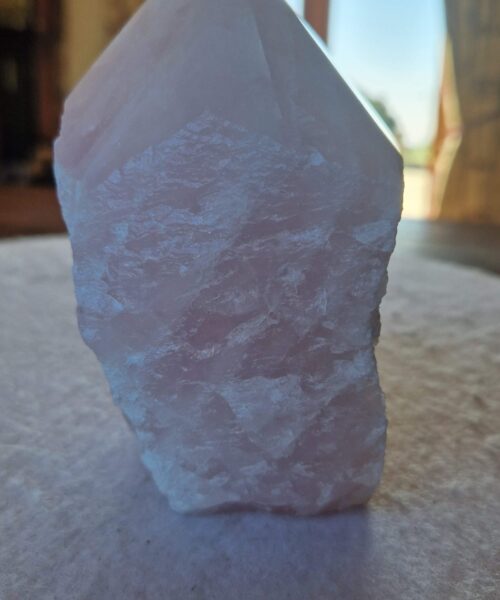 Alternative view of Large Rose Quartz Pink Crystal 49 Quartz Tower Points Polished Tip Gemstones Natural 1.149g H12xW9xD7cm
