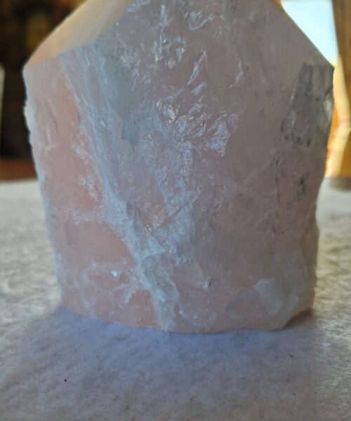 Alternative view of Large Rose Quartz Pink Crystal 50 Quartz Tower Points Polished Tip Gemstones Natural 1.064g H11.5xW7xD8cm