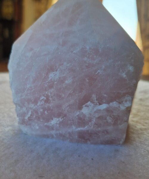 Large Rose Quartz Pink Crystal 51 Quartz Tower Points Polished Tip Gemstones Natural 1.098g H10xW9xD8.5cm