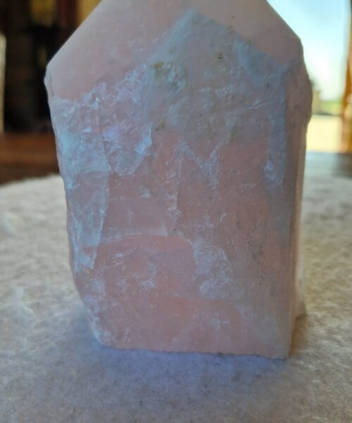 Large Rose Quartz Pink Crystal 53 Quartz Tower Points Polished Tip Gemstones Natural 1.157g H13xW8xD7cm
