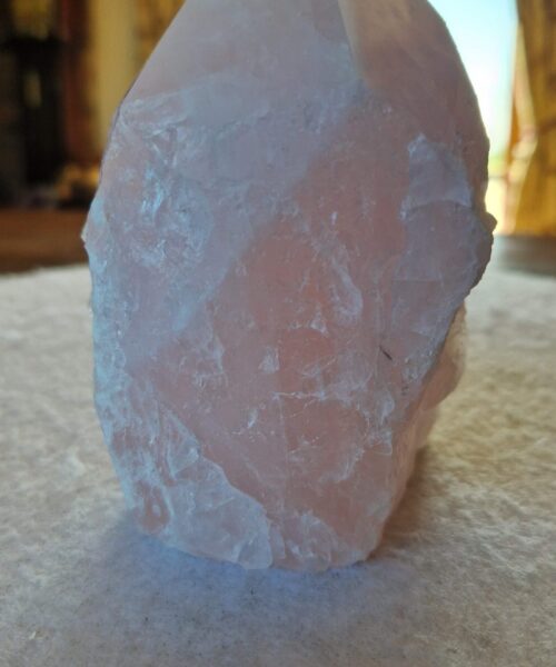 Alternative view of Large Rose Quartz Pink Crystal 53 Quartz Tower Points Polished Tip Gemstones Natural 1.157g H13xW8xD7cm