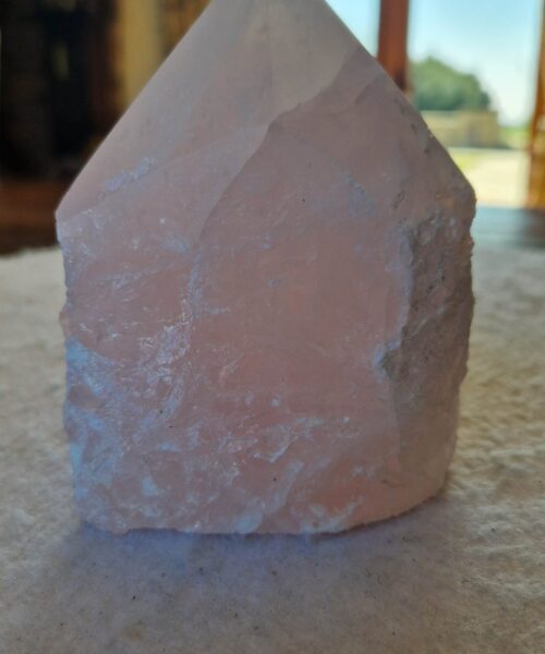Alternative view of Large Rose Quartz Pink Crystal 56 Quartz Tower Points Polished Tip Gemstones Natural 984g H11xW8xD6cm