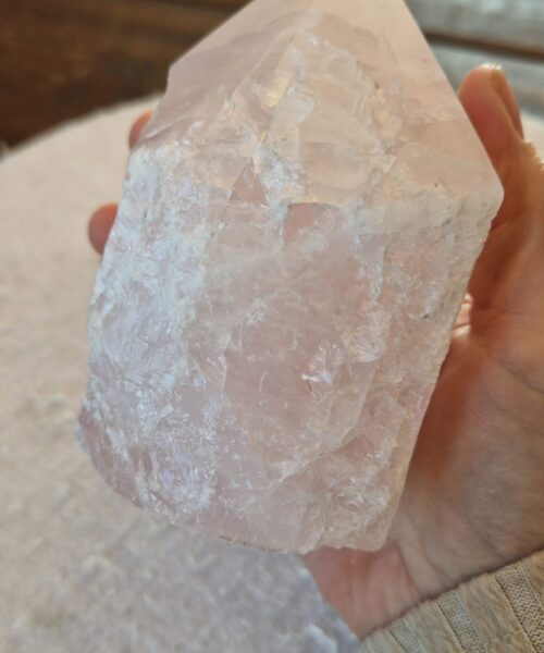 Large Rose Quartz Pink Crystal 56 Quartz Tower Points Polished Tip Gemstones Natural 984g H11xW8xD6cm - Image 9