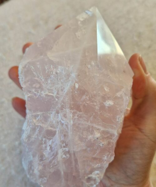 Large Rose Quartz Pink Crystal 57 Quartz Tower Points Polished Tip Gemstones Natural 1.073g H12xW8xD7.5cm - Image 8