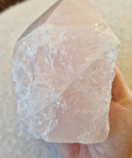 Large Rose Quartz Pink Crystal 57 Quartz Tower Points Polished Tip Gemstones Natural 1.073g H12xW8xD7.5cm - Image 10