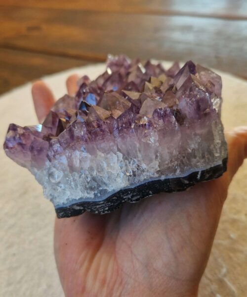 Alternative view of Large Premium High Grade Amethyst Raw Druzy Cluster Piece 112 - 851g H5xW9xD14cm