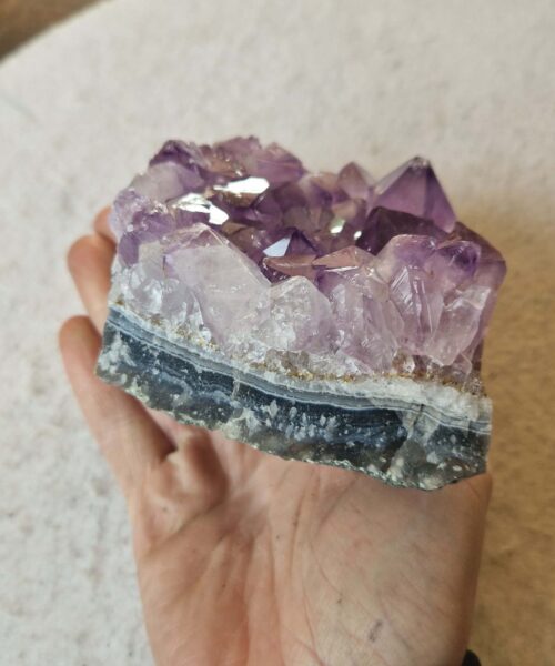 Large Premium High Grade Amethyst Raw Druzy Cluster Piece 116 - 682g H6.5xW9.5xD8cm - Image 3