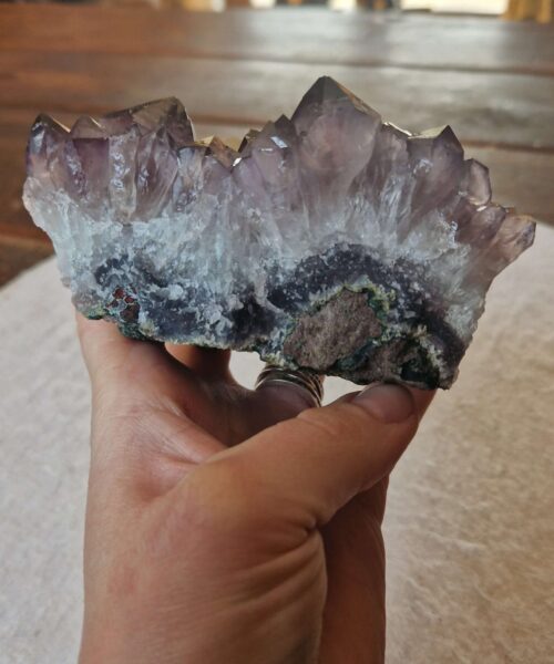 Premium High Grade Amethyst Druzy Cluster Piece 118 - 586g H6xW12xD9cm - Image 4