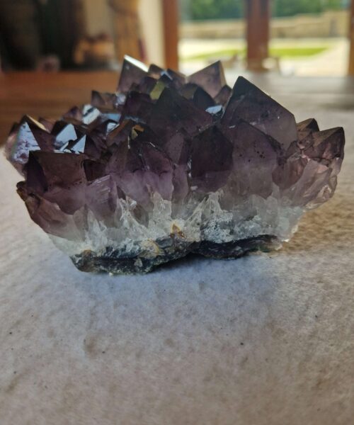 Alternative view of Premium High Grade Amethyst Druzy Cluster Piece 118 - 586g H6xW12xD9cm