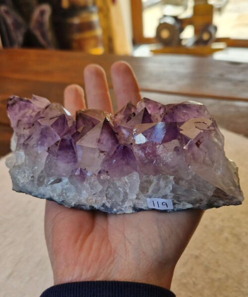 Alternative view of Large Premium High Grade Amethyst Raw Druzy Cluster Piece 119 - 637g H6xW13xD6cm