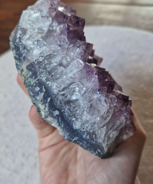 Premium High Grade Amethyst Druzy Cluster Piece 122 - 535g H5xW11xD7.5cm - Image 3