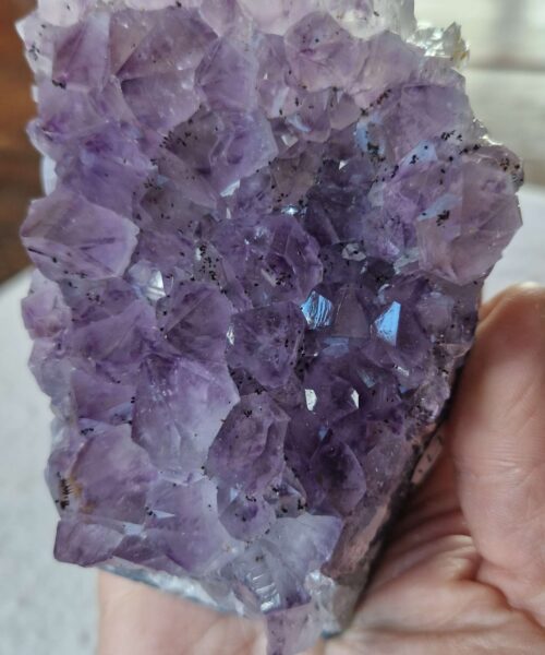 Alternative view of Premium High Grade Amethyst Druzy Cluster Piece 122 - 535g H5xW11xD7.5cm