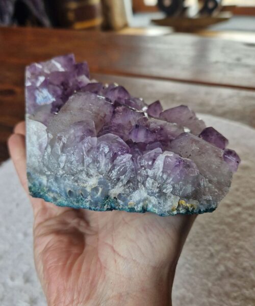 Large Premium High Grade Amethyst Raw Druzy Cluster Piece 123 - 936g H6xW16.5xD11cm - Image 4