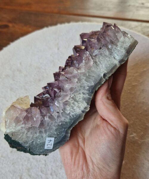 Large Premium High Grade Amethyst Raw Druzy Cluster Piece 124 - 982g H7xW16.5xD7cm - Image 5