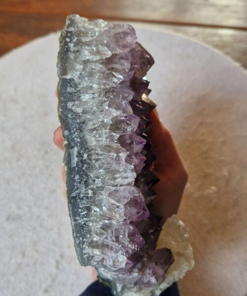 Large Premium High Grade Amethyst Raw Druzy Cluster Piece 124 - 982g H7xW16.5xD7cm - Image 4