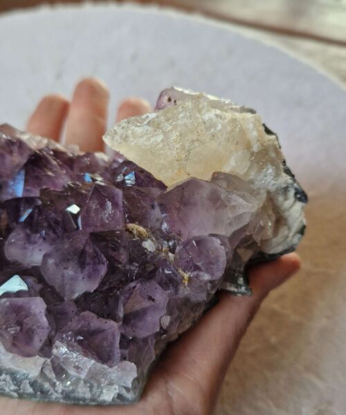 Large Premium High Grade Amethyst Raw Druzy Cluster Piece 124 - 982g H7xW16.5xD7cm - Image 3