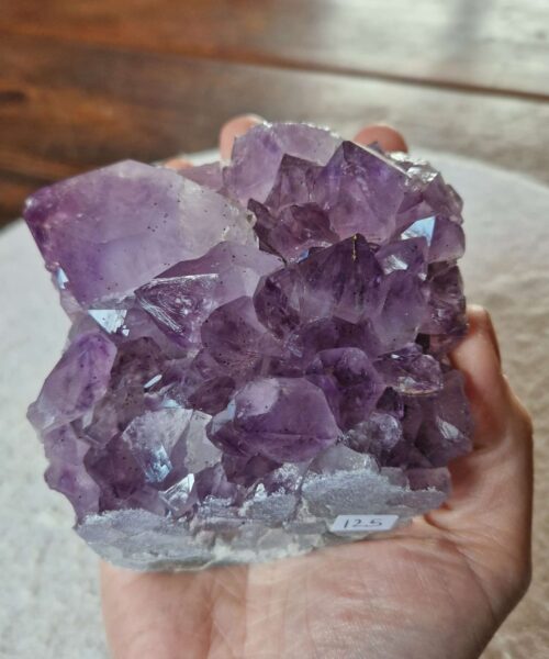 Alternative view of Large Premium High Grade Amethyst Raw Druzy Cluster Piece 125 - 725g H5.5xW10xD8cm