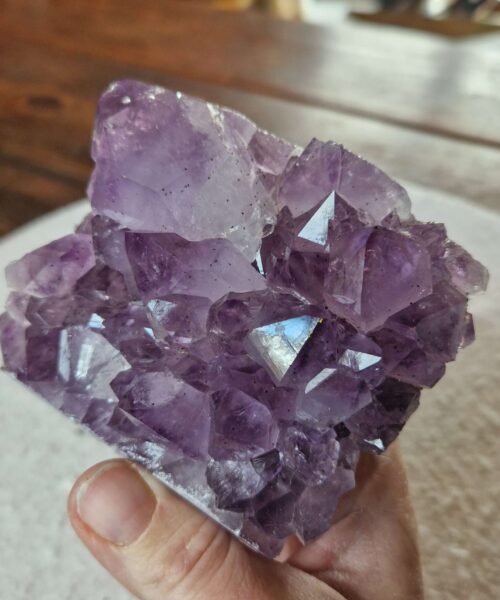Large Premium High Grade Amethyst Raw Druzy Cluster Piece 125 - 725g H5.5xW10xD8cm - Image 3